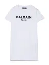Balmain Dress With Logo In White
