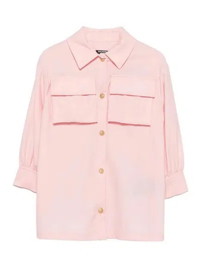Balmain Kids' Dress With Pockets In Pink
