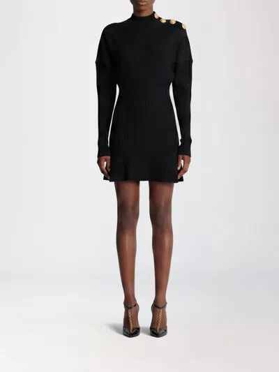 Balmain Dress Woman In Black