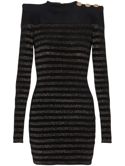 Balmain Dresses In Black