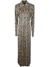 Balmain Viscose Chemisier Dress With Python Print In Multi