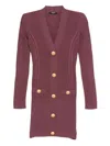 Balmain Dress With Decorative Buttons In Pink
