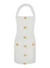 Balmain Halterneck Tweed Mini Dress In White