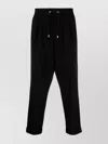 Balmain Drop-crotch Cropped Trousers In Black