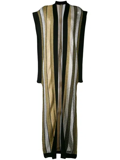 Balmain Drop Hole Duster Cradigan In Green