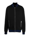 Balmain Drop Shoulder Knitted Bomber Jacket In Black