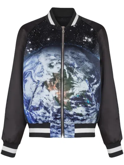 BALMAIN EARTH & STARS VARSITY JACKET