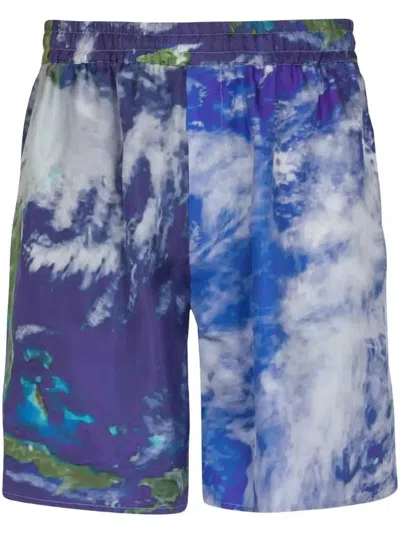 BALMAIN SHORTS MIT EARTH-PRINT