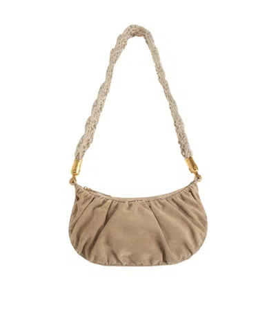 Balmain Ebane Braided-strap Shoulder-bag In Pink