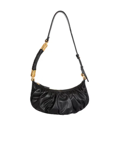Balmain Ébène Hobo Shoulder Bag In Black