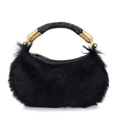 Balmain Ebene Mini Bag In Black