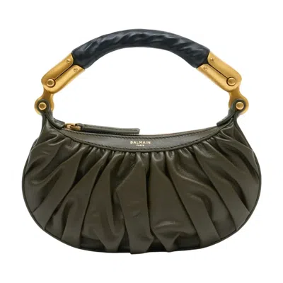 Balmain Ebene Mini Bag In Green