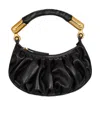 Balmain Ebene Mini Bag In Calfskin Leather In Black