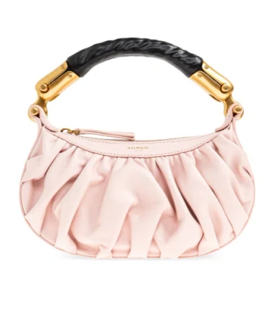 Balmain Ebene Mini Bag In Pink