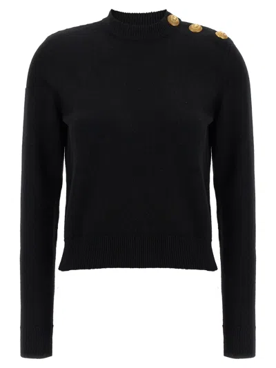 BALMAIN ECO-CASHMERE BUTTON SWEATER