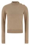 Balmain Eco-cashmere Button Sweater Sweaters And Cardigans Beige In Sand