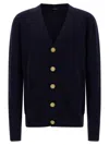 Balmain Men Eco-cashmere Cardigan In Blue