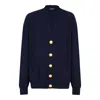 Balmain Eco-cashmere Cardigan In Blue