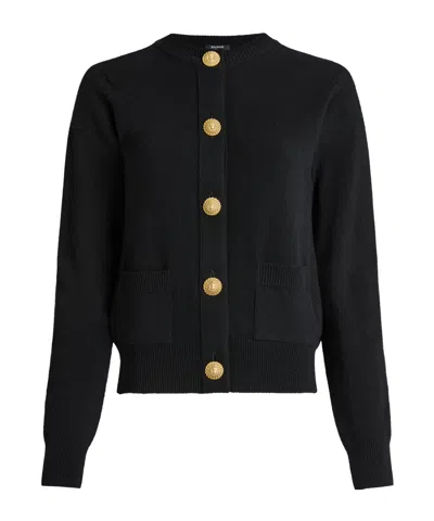 Balmain Eco-cashmere Cardigan In Animal Print