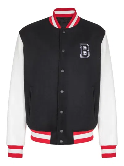 BALMAIN BALMAIN ECO-LEATHER VARSITY JACKET FOR MEN - FW25