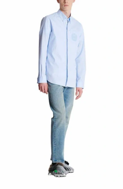 Balmain Écusson Embroidered Cotton Shirt