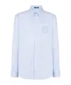 Balmain Logo-embroidered Shirt In Blue