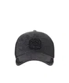 Balmain Écusson-embroidered Denim Cap In Blue