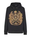 Balmain Embroidered Hoodie In Black