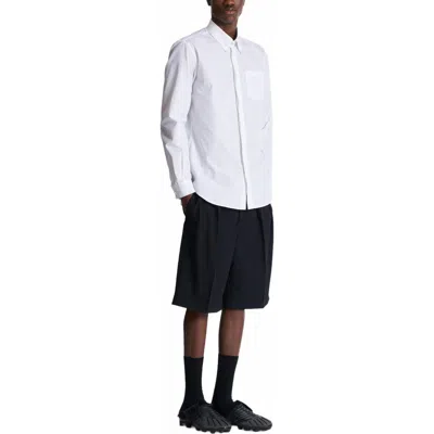 Balmain Écusson Embroidered Poplin Shirt In White