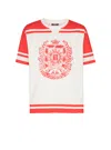 Balmain Varsity Print T-shirt In White