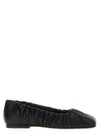 Balmain Lambskin Gathered Eden Ballet Flats