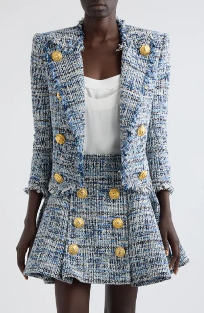 BALMAIN BALMAIN EDGE TO EDGE TWEED SPENCER JACKET
