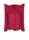 Balmain Edge-to-edge Sequin Tweed Jacket In Red