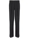 Balmain Straight Leg Pleated Pants With Pockets And Belt Loops In Black  
