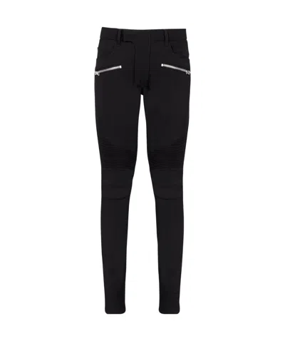 BALMAIN BALMAIN CLASSIC MID-RISE BIKER TROUSERS