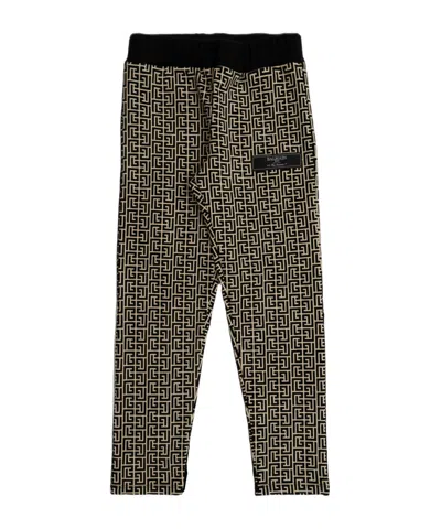 Balmain Elastic Waist Casual Pants In Black