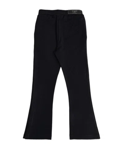 Balmain Elastic Waist Casual Pants In Black