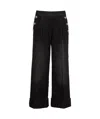Balmain Elastic Waist Casual Pants In Black
