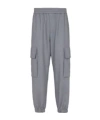 Balmain Double Crepe Wool Cargo Trousers In Grey