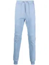 Balmain Elastic-waist Cotton Sweat Pants In Blue