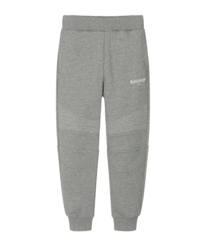 Balmain Elastic Waist Jogging Pants In Gray