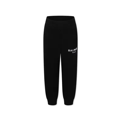 Balmain Elastic Waist Pants In Black