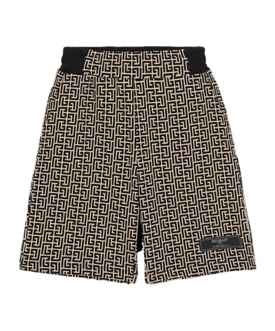 Balmain Elastic Waist Shorts In Black