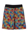 Balmain Kids Monogram Shorts In Multicolor