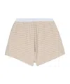Balmain Elastic Waist Shorts In Nude