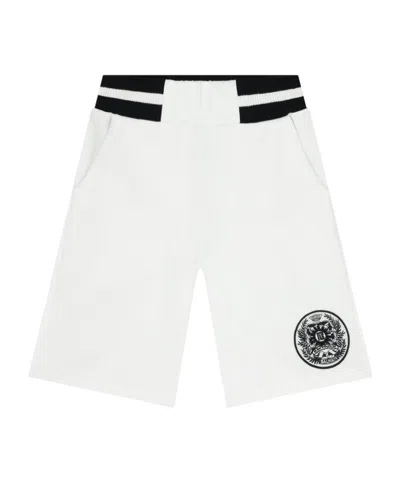 Balmain Elastic Waist Shorts In White