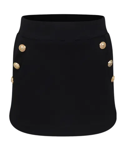 Balmain Elastic Waist Skirt In Black