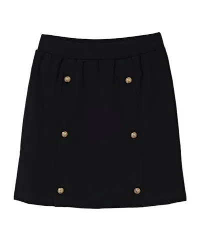 Balmain Elastic Waist Skirt In Black