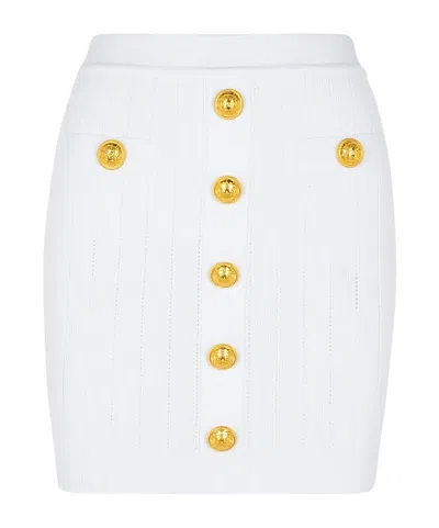 BALMAIN BALMAIN BUTTON DETAILED HIGH-RISE MINI SKIRT