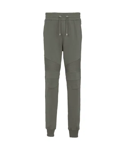 Balmain Elastic Waist Sweatpants In Green